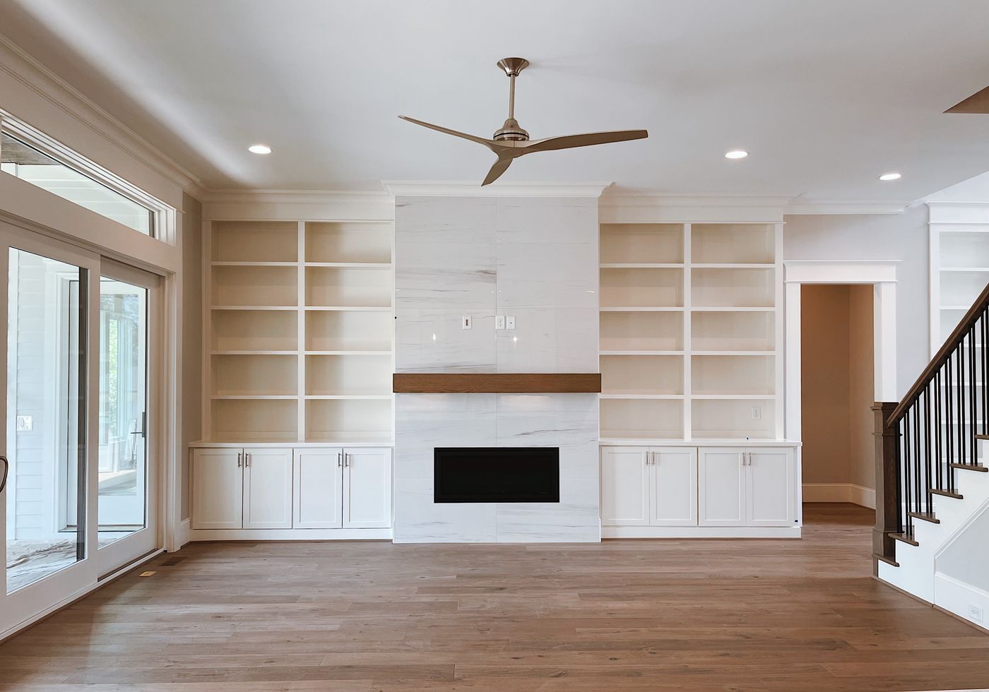 Living room built-in cabinetry