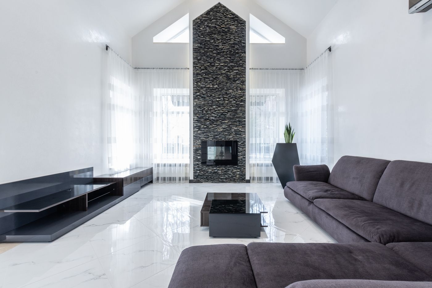 Custom entertainment wall with integrated lighting